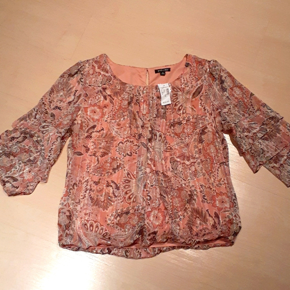 shimmering print blouse
